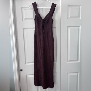 See You Monday Sleeveless Maxi Dress in Deep Brown